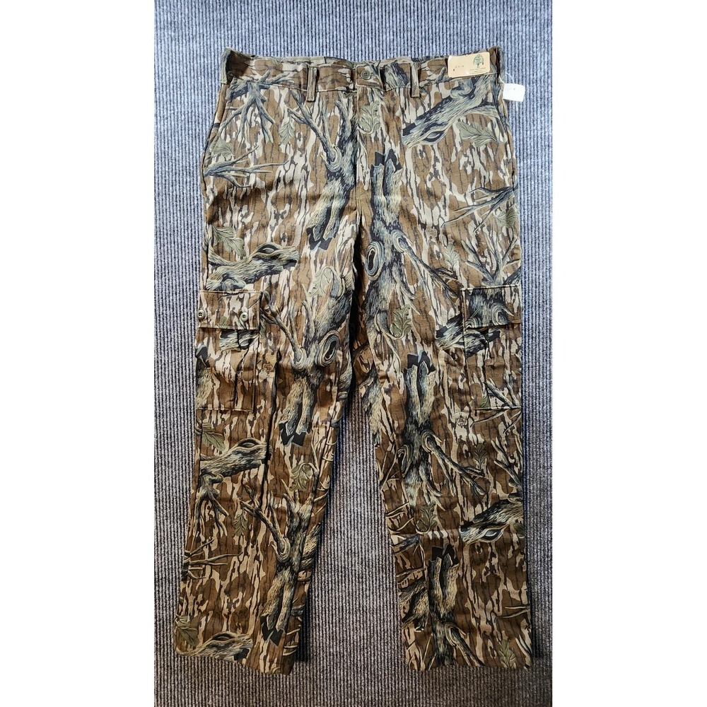 Vintage Mossy Oak Pants Mens 44x31 Treestand Camo Cargo‎ Adjustable NWT 1986 USA